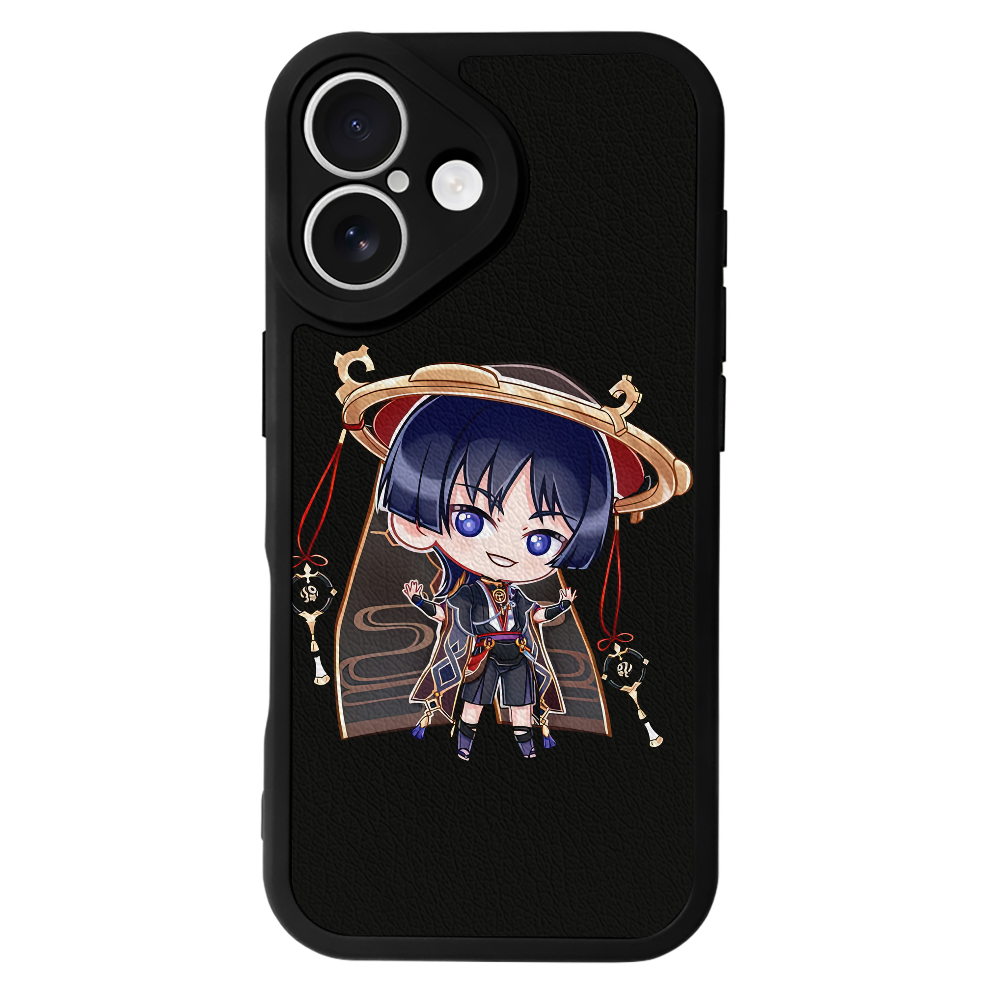 げんし神 さんペい genshin Sanpei 【iPhone 16シリーズ対応】シリコンスマホケース（レザー調） 材質：シリコン